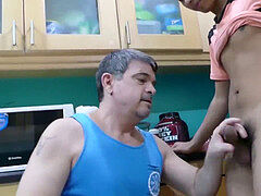 super mischievous oriental twunk bareback fucking older guy