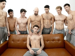 Eddie Patrick gets fucked by a bunch of blokes with big dicks