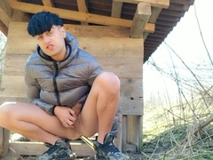 Ravaging with fuck stick in the cower and shrieking in the garden