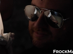 Dominant Bound Fly Boy strokes the white rose into the smooth skin and dick of restra