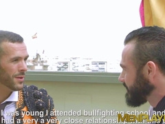 FELLOWS TOYING - Pretty costumed cub Denis Vega boned from the rear outdoor (Jessy Ares)