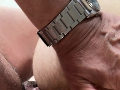 Mature Neighbor Stops by to Say Hello After Work