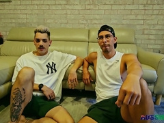 Blue Eye Australian Gay Beckett Pummeled Wet By Strung up Larkin