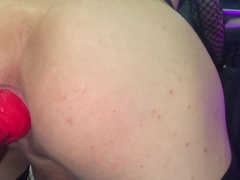 Nice Femboy Toying with his Mutt Fake Penis Close up