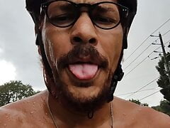 Bike ride in the rain.