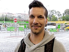 Good-looking amateur takes a huge facial here