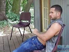 Latino cuties have hardcore gay sex while outdoors