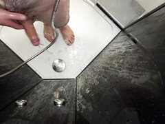 Hotel shower hairy guy