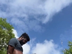 BIG BLACK COCK Cruising Outside Sans A Condom Internal Cumshot