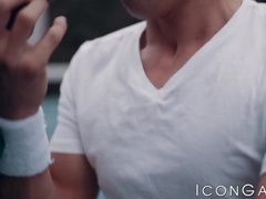 Skinny blonde twink Andy Taylor anal fucked hard from behind