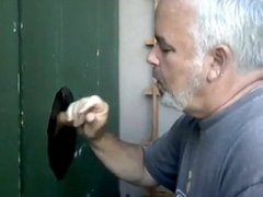 Blowjob and cum eating in Glory Hole 2