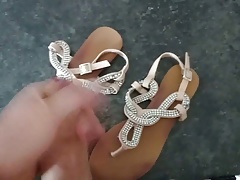 Cum on her beautiful summer sandals