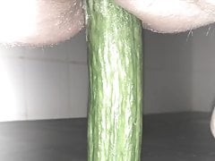 Vaseline on cucumber and deep in that ass hole! Close Up 4K