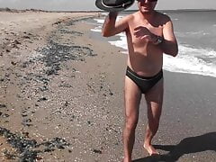 Earl dances naked on the beach