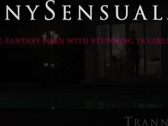 Trans stepmom Eva Paradis sucks Dante Colles dick then rides him raw