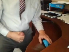 Grandpa in Suit Masturbating 4