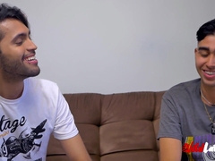 Young Brazilian Sebas Cruz Coating Camilo Dark-Skinned's Face In Spunk For Wild Latinos