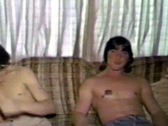 Trio of uncut young Southern lads enjoy a jerk off session - Classic: Arkansas Luggage, 1987