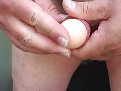 Foreskin with rubber egg