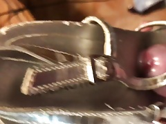 Fuck and cum neighbors silver strappy heels