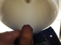 Jerking Off My Big Uncut Cock In Different Public Bathrooms Until I Cum