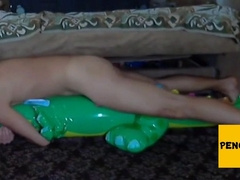 Big inflatable alligator humping cum 11