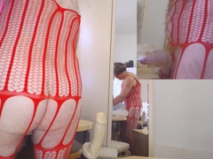 two-sides Poke in Crimson Fishnet - Kong to Pucker & Stiffy to Ice Woman - Part2