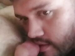 Me being a obedient cocksucker for hung daddy