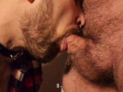 Tatted pubk suck his heterosexual and gulp the jizz of his gay-for-pay brother enormous wood