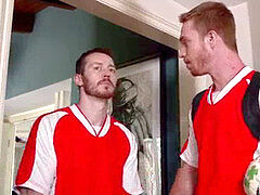 NextDoorBuddies 3 Jocks Celebrate A Game Well toyed With bareback threesome