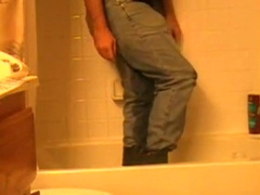 Harness boots, oil, and chocolate syrup