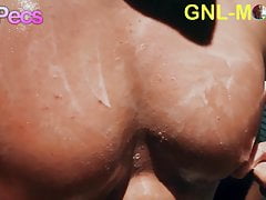 Great Asian pecs and nipples getting played and massaged!