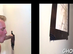 Blessed gloryhole faggot fellating