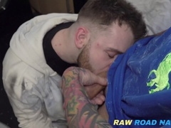 Amateur bareback, wolf, construction workers