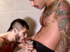 Gay shower, kouřenà ptáka, rectal