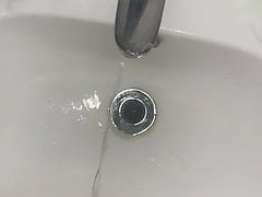 Soft Cock Pissing In Sink