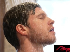 FalconStudios - Molten JOCK MASTURBATES His Humungous Uncircumcised Chisel In Bathroom