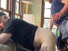 The BEAU breeds me on the sofa and we jism at the same time