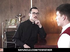 Hung Priest Barebacks Teen With Creampie