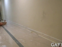 Hot young dude savors every inch of His Yam-sized young cock