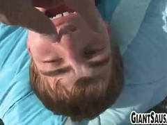 Yam-Sized wood thug pummels stud%27s bald rump