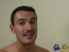 Bearded stud Santiago got his tight ass drilled for the first time by handsome Vincen