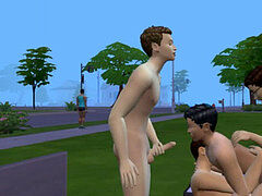 Asian homo Sims have fun Together