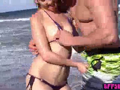 Bicurious spring breaker teens ravage a beachgoer