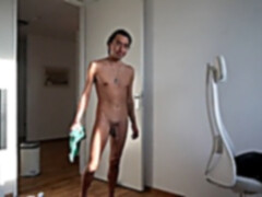 Outside, naked male, wank