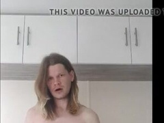 Suspended Dutch bumder milks and shoots a load