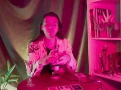 Relaxing gay ASMR magic session with tarot cards and a hand job