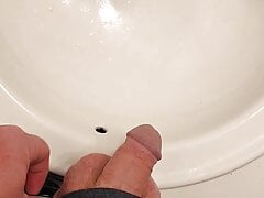 Step-mom almost caught me pissing