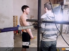 Blake Harvey wood tormented by sexy Blake Harvey in bondage session