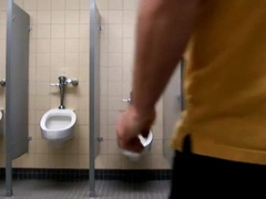 Masturbating in a public bathroom 6